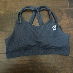 Peloton Move Mission Cheetah Splice Shoulder Sports Bra L